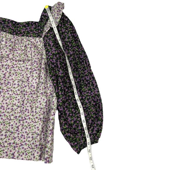 Carolina Belle Blouse Boho Peasant Floral Balloon Sleeve Cottage Top NEW Women S - Picture 7 of 10